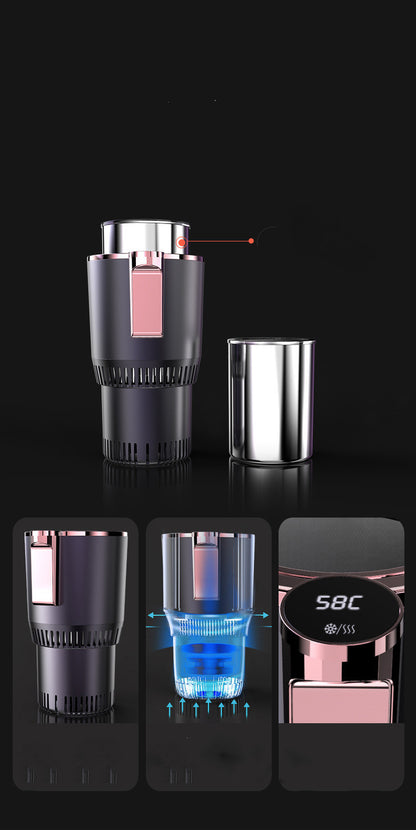 2-in-1 Intelligent Car Cup Warmer and Cooler with Smart Digital Display