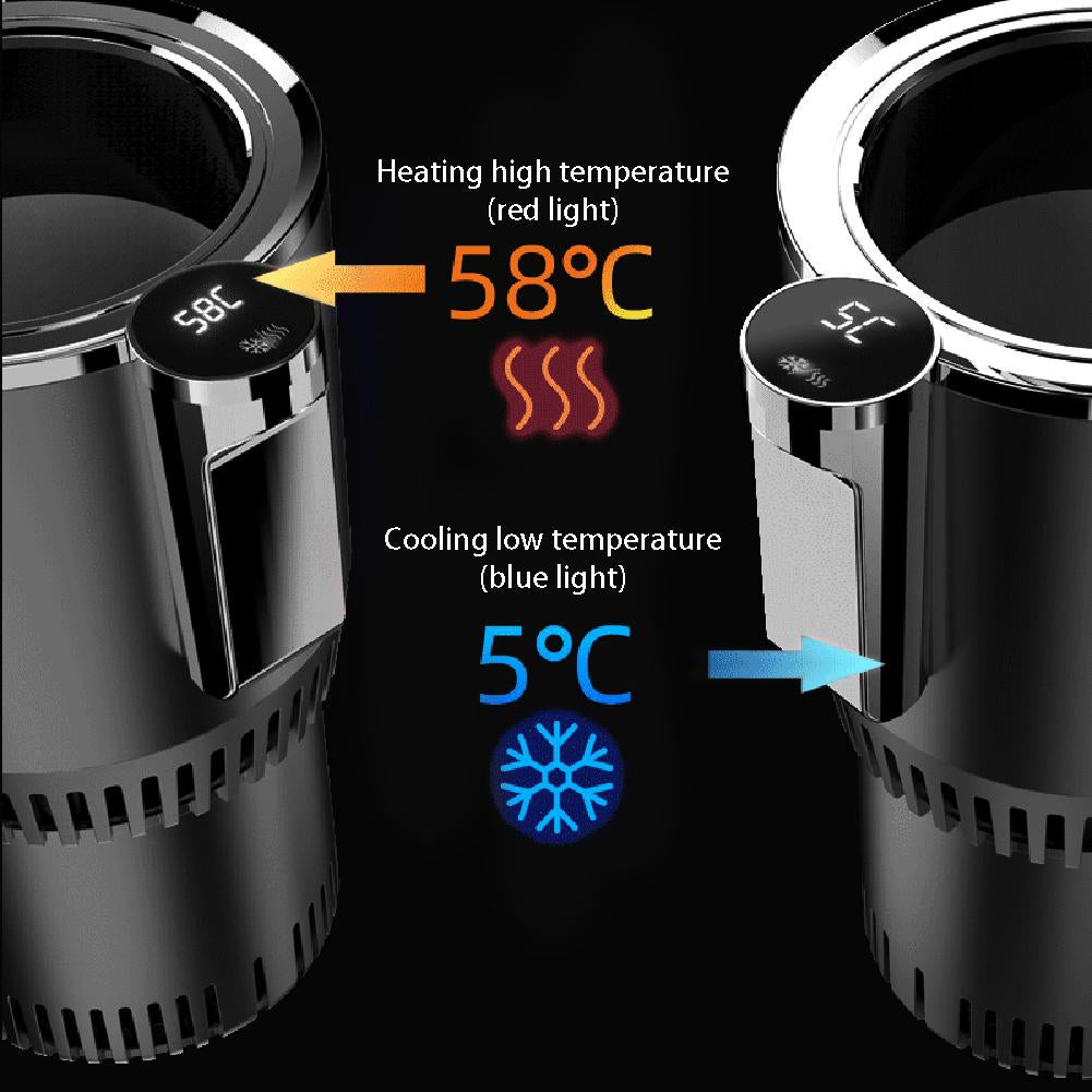 2-in-1 Intelligent Car Cup Warmer and Cooler with Smart Digital Display
